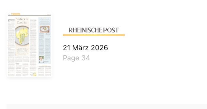 Zucchini-Kochbuch in der Zeitung